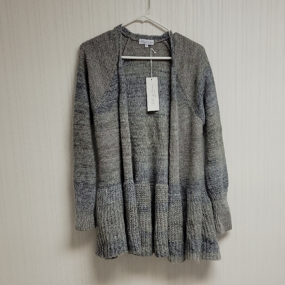 Fili di Lana Gray Wool Blend Women's Cardigan Sz Medium. New With Tags